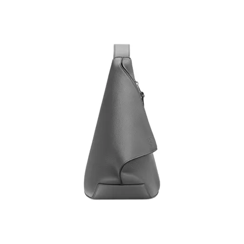 LOEWE Anton Sling Телячья кожа Сумка через плечо Sling Сумка Мужская Антрацит Серый