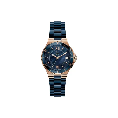 GUESS Наручные часы Кварцевый механизм Керамика Ремешок 36 мм Синий циферблат Женские часы Y42003L7