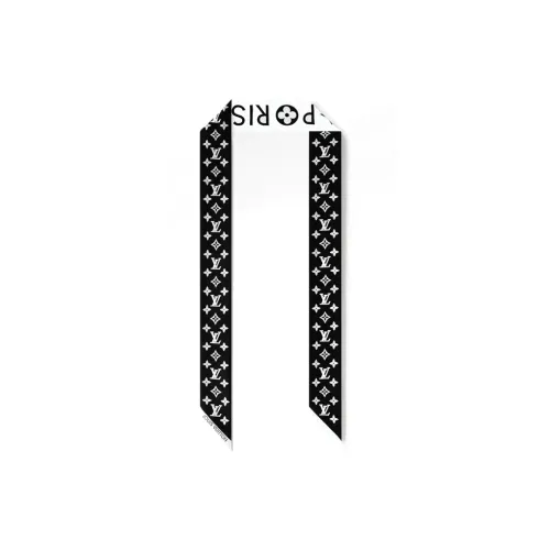 LOUIS VUITTON Шелковые шарфы Унисекс Черный