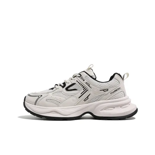 HUANQIU Дышащий и Легкий Низкий Топ Кроссовки Мужские Белые Серые