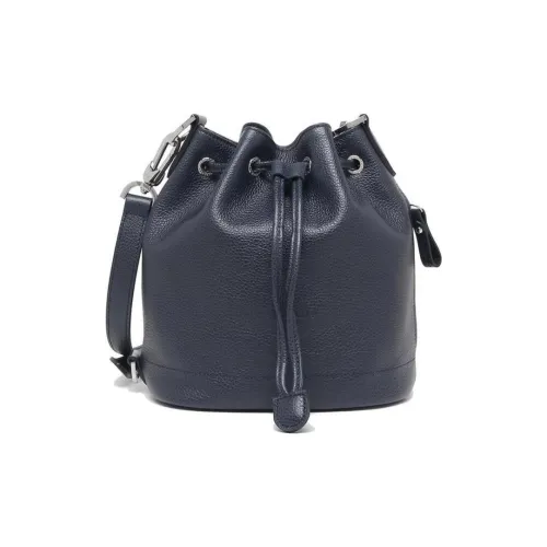 LONGCHAMP Le Foulonné Коровья кожа Ведрообразные сумки Сумки через плечо Сумка через плечо Средний Женский Морской синий