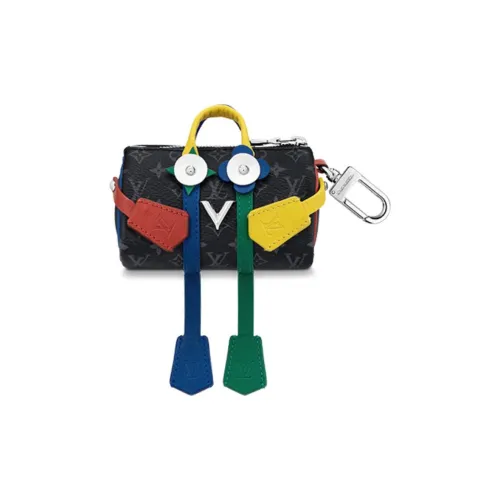 LOUIS VUITTON Keepall Покрытый холст с кожаными вставками комбинированная сумка украшение и брелок аксессуар для сумки унисекс многоцветный
