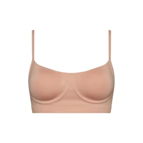 CK Calvin Klein Балконет Бюстгальтер Сплошной Фли Бюстгальтер Женский Глина