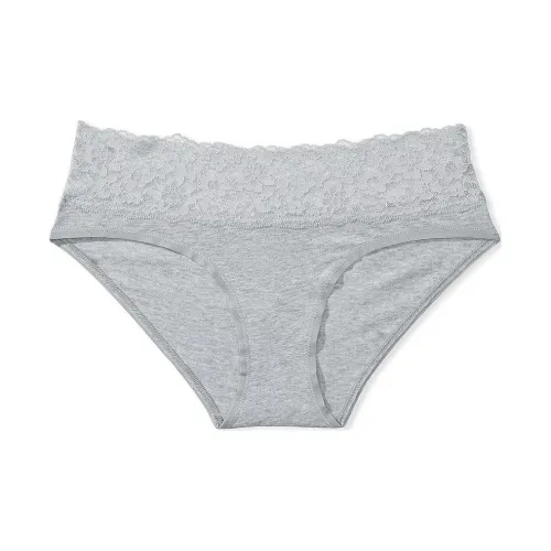 Victoria's Secret Кружево Обхват талии Хлопок Hiphugger Panty GREY Нижнее белье Женские 1 шт Серый
