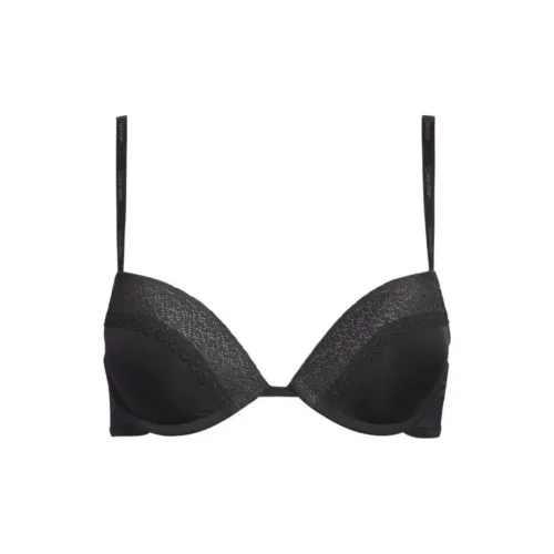 CK Calvin Klein Plunge PUSH Up Бюстгальтер Flirty Бюстгальтер Женский Черный