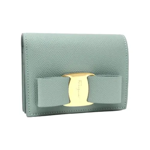 FERRAGAMO Телячья кожа Кошелек Женские Синий Зеленый