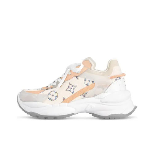 LOUIS VUITTON Run 55 Low Топ Повседневная обувь Женская Бежевая