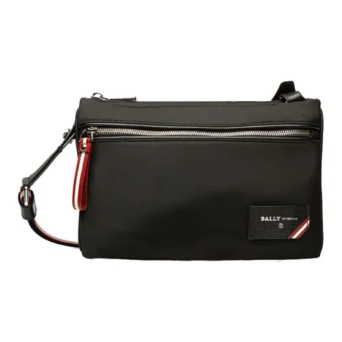 BALLY Нейлон Портативный Crossbody Сумка Сумка через плечо Мужская Черная