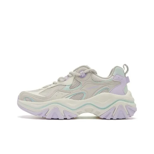 QIAODAN Elf Rabbit Противоскользящий Дышащий Легкий MID Топ Повседневная обувь Женская Белый Зеленый