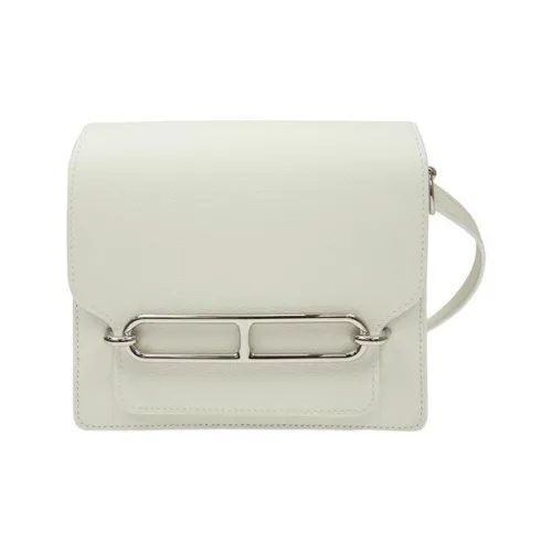 HERMES Roulis Кожа Evercolor Сумка через плечо Мини Женская 01 BLANC Чисто белый