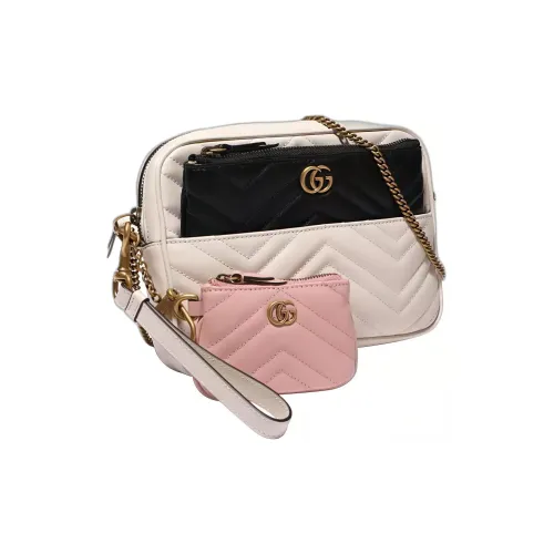 GUCCI Кожа 3 в 1 Сумка через плечо Мини Женская Белый Черный Розовый