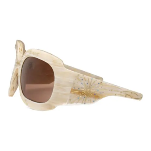 GUCCI Ацетат Кошачий глаз Солнцезащитные очки Женские Бежевый