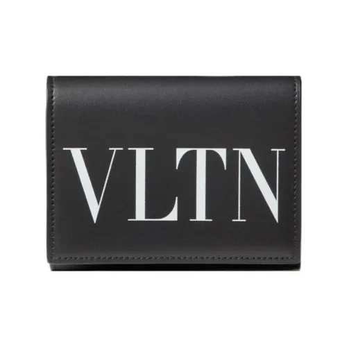 Valentino VLTN Телячья кожа Кошелек Мужской Черный