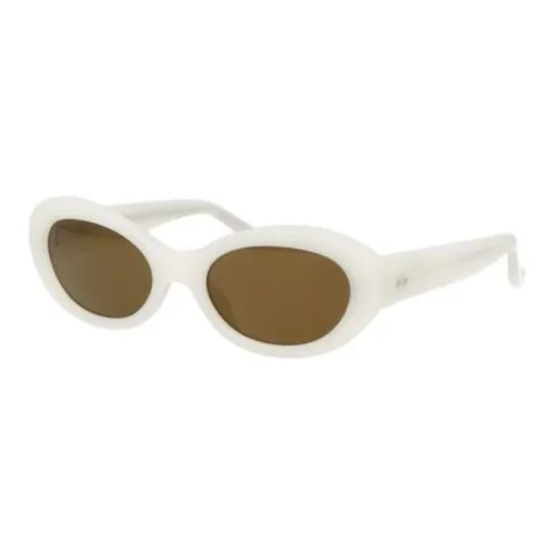 DRIES VAN NOTEN Ацетат OVAL SUNGLASSES Женские Белые