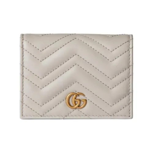 GUCCI GG Marmont Кожа Кошелек Женские Светлый Бежевый