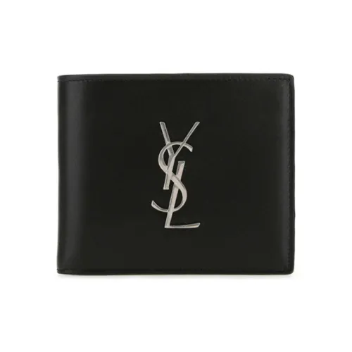 SAINT LAURENT CASSANDRA Кожа Кошелек Унисекс Черный