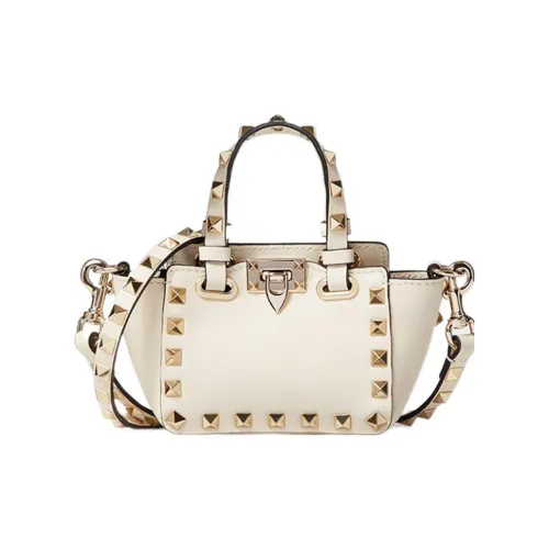 Valentino Rockstud Сумка через плечо из телячьей кожи Сумка Extra Mini Женская Светлый цвет слоновой кости