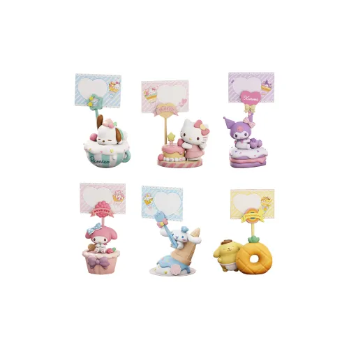 Wolf Bowang x Sanrio Kuromi Hello Kitty Натуральный Elves Коллекция Лезвия для бритья Записка HOLDER Слепые коробки