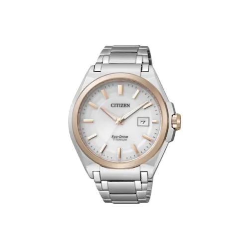 CITIZEN Светильник Кварцевый механизм Титан Ремешок Часы 42 мм Мужские часы Белый циферблат