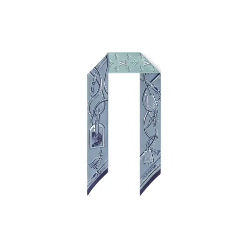 LOUIS VUITTON Тутовый шелк Резинки для волос Женские Синий