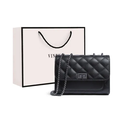 VINEY Сумка через плечо из коровьей кожи маленькая женская черная