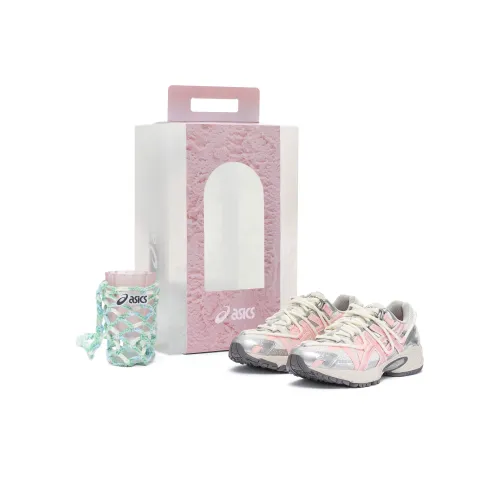 Asics Амортизация Дышащий Легкий Низкий Топ Casual Унисекс Вишневый Цветок Розовый