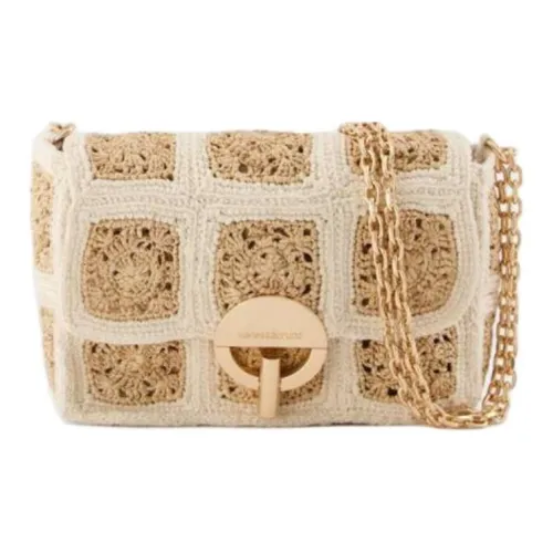 Vanessa Bruno Рафия Сумка через плечо Маленькая сумка на плечо Женская Белая Бежевая