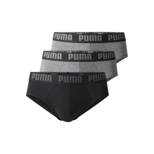 PUMA Трусы Мужские 3 упаковки серый + серый + черный