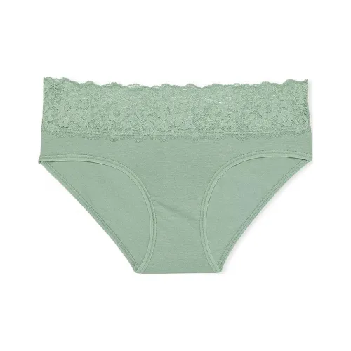 Victoria's Secret Кружево Обхват талии Хлопок Hiphugger Panty Seasalt Зеленый Нижнее белье Женские 1 шт