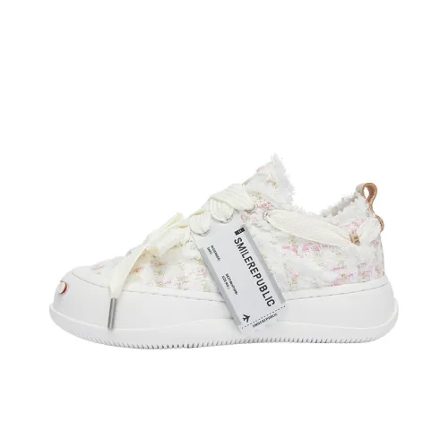 SMILEREPUBLIC Laugh series Canvas Shoes Low Top Pink White Unisex SMILEREPUBLIC Laugh series Кеды Низкие Топ Розовый Белый Унисекс