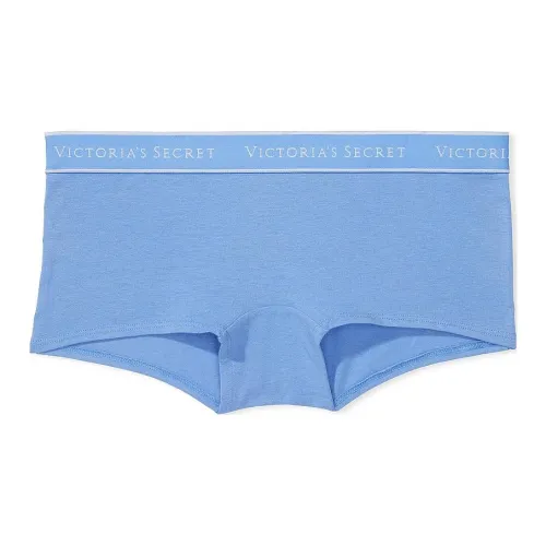 Victoria's Secret Логотип Хлопок Boyshort Panty Синий Bonnet Нижнее белье Женские 1 Пачка Синий