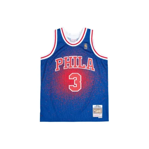 MITCHELL NESS Баскетбольная Джерси SW Фанатская версия 96 97 Philadelphia 76ers Allen Iverson Размер 3 Унисекс Королевский синий