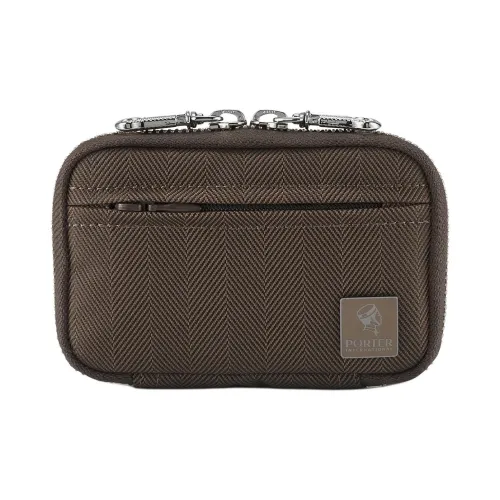 PORTER Нейлон Key Pouch Унисекс Кокосово-коричневый