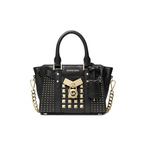 MICHAEL KORS Nouveau Hamilton Кожа Сумка Экстра Маленькая Женская Черная