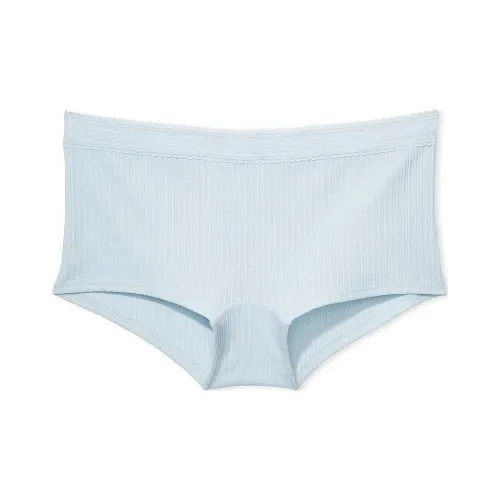 Victoria's Secret Логотип Хлопок Кружево Обхват талии Бойшорт Пантика BB Нижнее белье Женские 1 упаковка Folk Синий