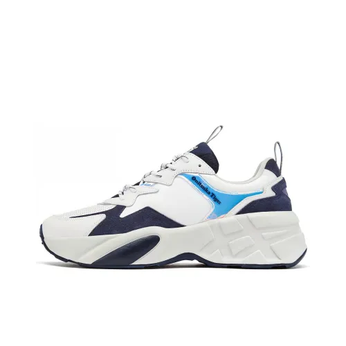 Onitsuka Tiger Устойчивая к истиранию низкая повседневная обувь унисекс белая и синяя