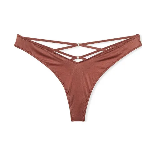 Victoria's Secret Розовый VERY Сексуальный Strappy Спина Высокая Нога Стринг Пантика Глина Нижнее белье Женские 1 Пачка Кофе