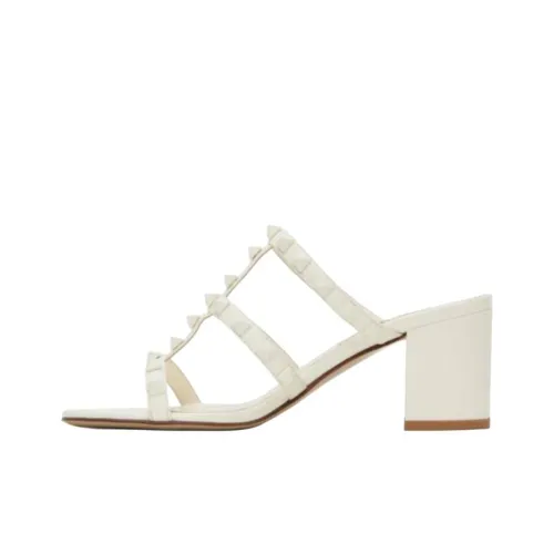 Valentino Заклепки Шлепанцы Женские Белые