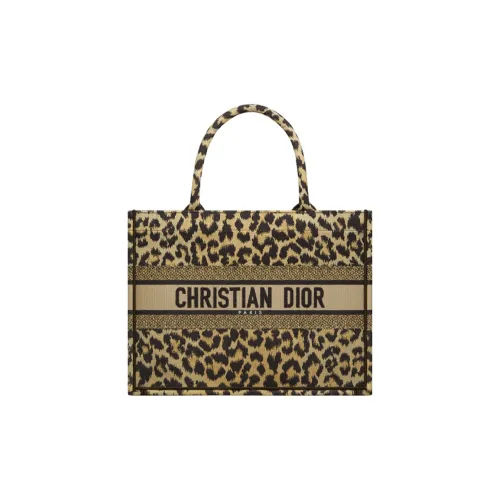 DIOR BookTote Вышивка Сумка-тоут Сумка для покупок Сумка через плечо Маленькая женская Бежевая