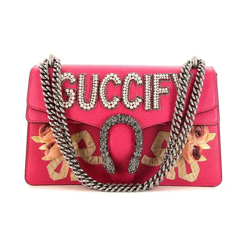 GUCCI Кожа Цепочка Сумка через плечо Женская Розовая