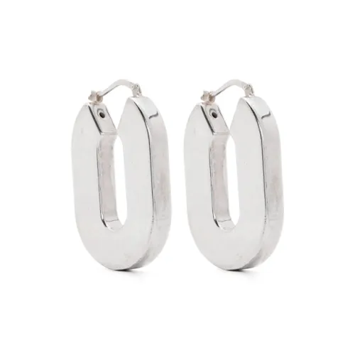 JIL SANDER Экологичные серьги из латанию Женские серебряные