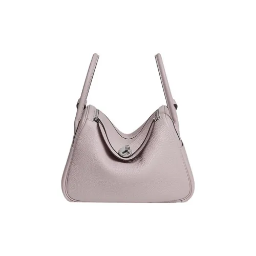 HERMES Lindy Кожа Taurillon Clemence Портативная Сумка через плечо Сумка 26 Женская 09 Розовый Фиолетовый Бледный Dream Фиолетовый