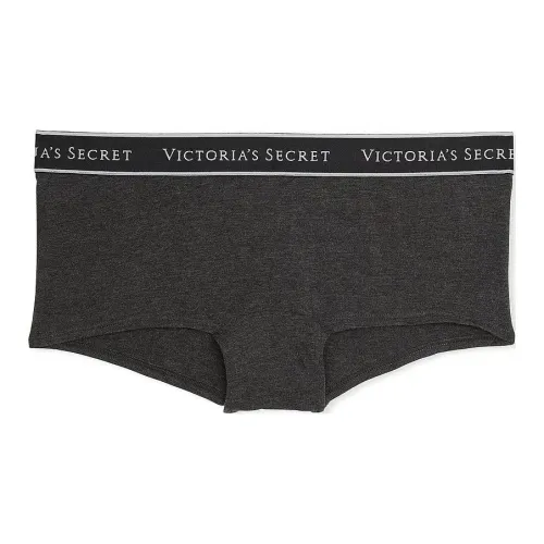 Victoria's Secret Логотип Хлопок Boyshort Panty GREY Нижнее белье Женские 1 упаковка Серый