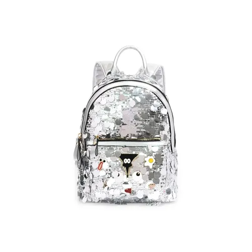 EYE THEME ПУ (полиуретан) Рюкзак Большой Women's Silver Черный