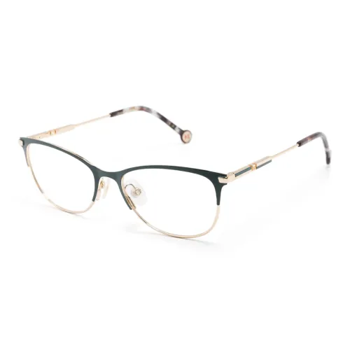 CarolinaHerrera Металл Кошачий глаз Оправы для очков Женские Золотой