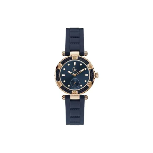 GUESS Women's Watch Кварцевый механизм силиконовый ремешок 34 мм синий циферблат