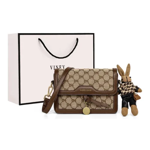 VINEY Сумка через плечо Сумка на плечо Маленькая квадратная сумка Маленькая женская Кофейная