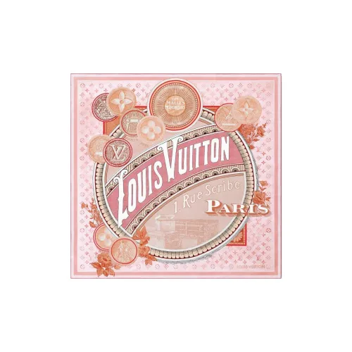 LOUIS VUITTON Шелковые шарфы Женские Розовый
