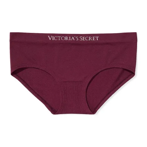 Victoria's Secret Бесшовные трусы Hiphugger красные женские 1 упаковка бордовый