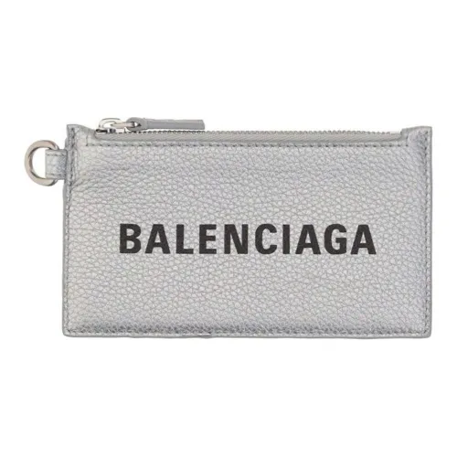 Balenciaga Кошелек из коровьей кожи держатель для карт стандартный женский серебряный